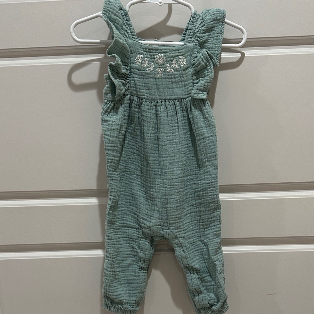 Carter's Teal Ruffled Romper
